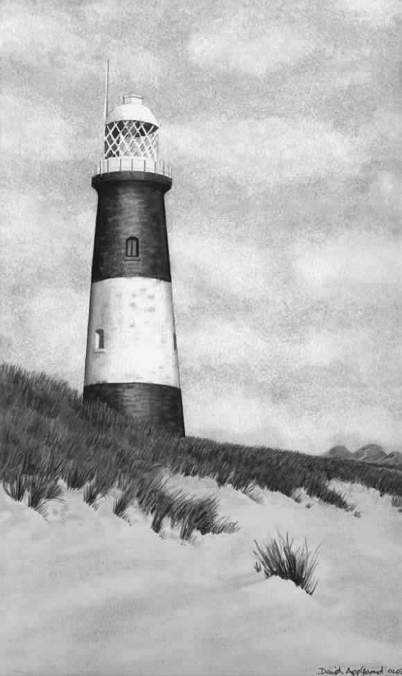 SPURN POINT LIGHTHOUSE painted by DAVID APPLEYARD