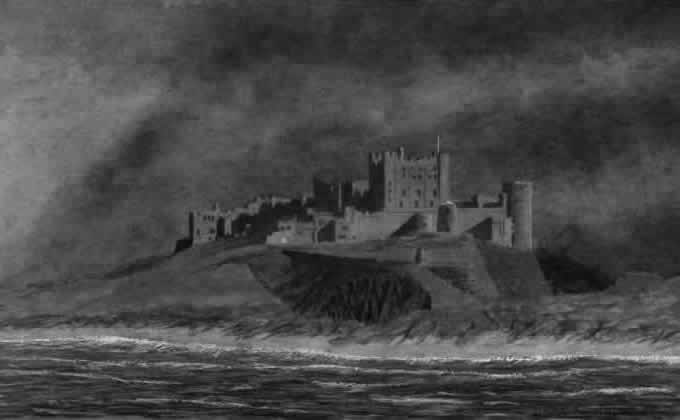 BAMBURGH CASTLE painted by DAVID APPLEYARD