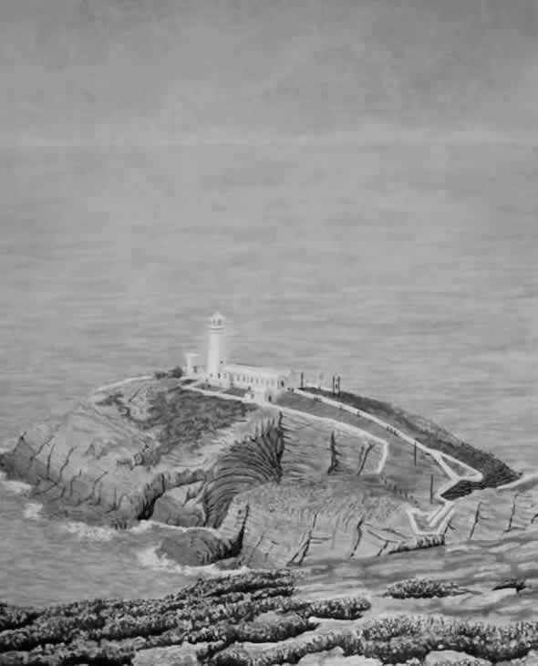 SOUTH STACK LIGHTHOUSE painted by DAVID APPLEYARD