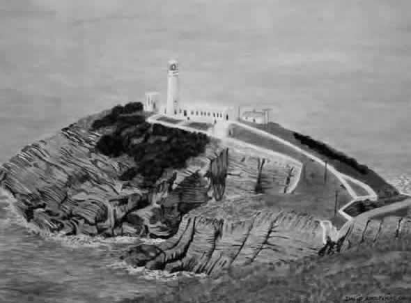 SOUTH STACK LIGHTHOUSE painted by DAVID APPLEYARD