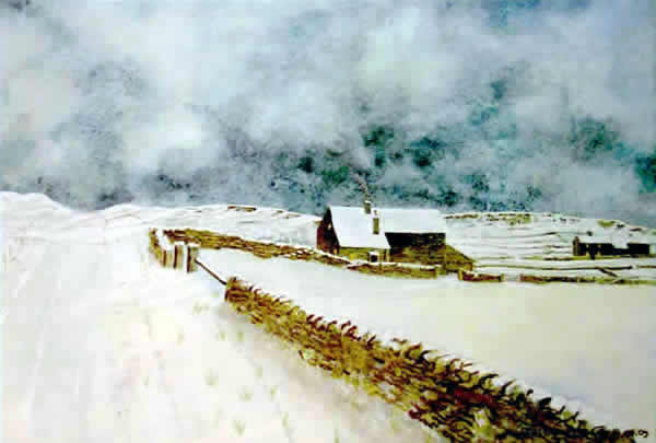PENNINE FARMHOUSE painted by DAVID APPLEYARD