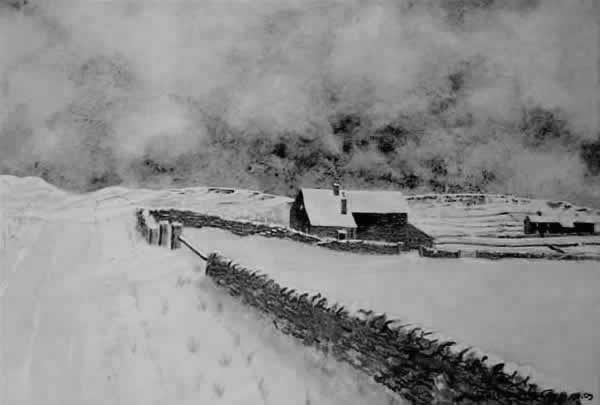 PENNINE FARMHOUSE painted by DAVID APPLEYARD