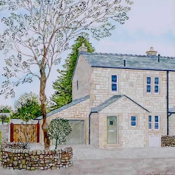 HOUSE PORTRAIT painted by DAVID APPLEYARD