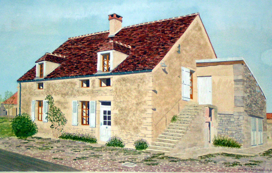 COTTAGE, MISSERY, FRANCE painted by DAVID APPLEYARD