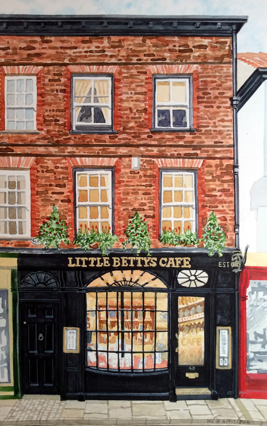 ONE OF YORK' FINEST, LITTLE BETTY'S, STONEGATE painted by DAVID APPLEYARD