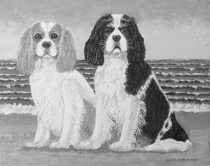SKY AND CHESTER painted by DAVID APPLEYARD