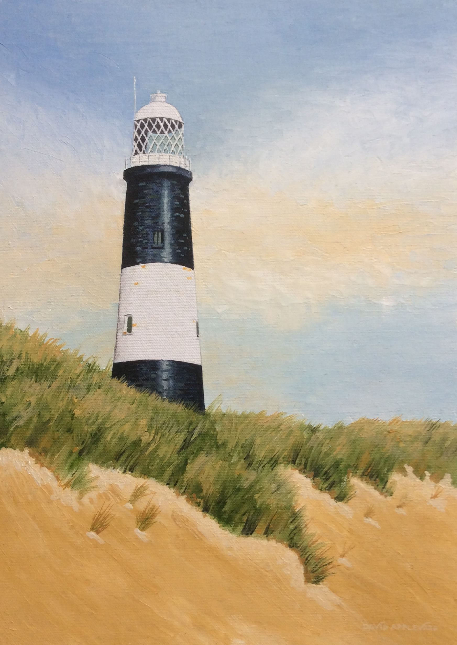SPURN POINT LIGHTHHOUSE painted by DAVID APPLEYARD
