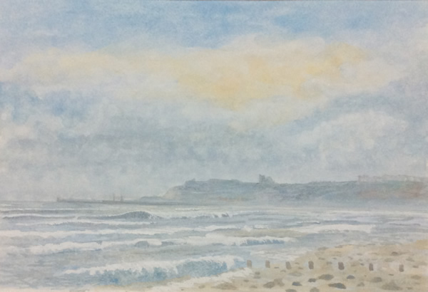 WHITBY FROM SANDSEND painted by DAVID APPLEYARD