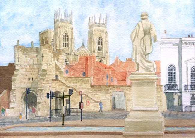 EXHIBITION SQUARE, YORK painted by DAVID APPLEYARD