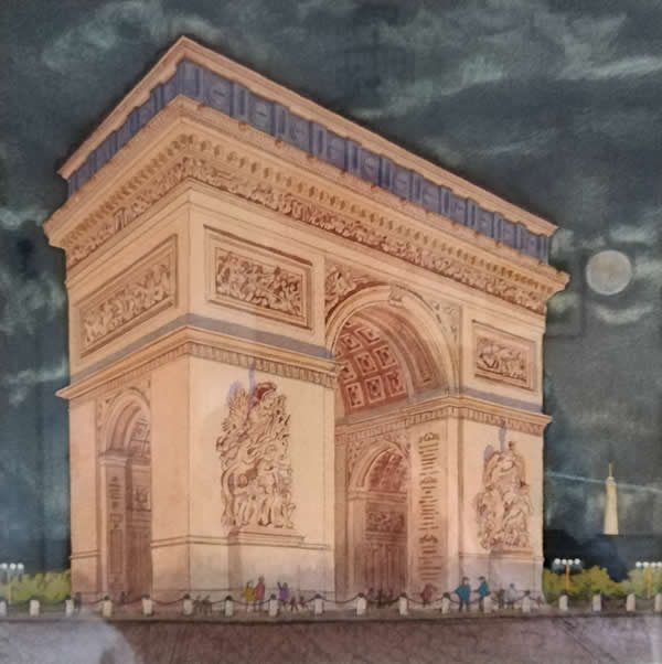 ARC DE TRIOMPHE, PARIS painted by DAVID APPLEYARD